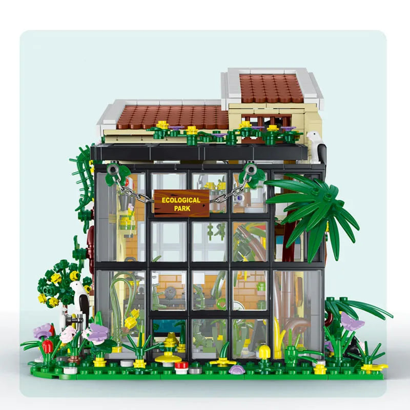 Building Blocks Expert City Ecological Park House LED Bricks Toys 031063 - 5