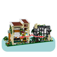 Thumbnail for Building Blocks Expert City Ecological Park House LED Bricks Toys 031063 Construction Set Toys - 8