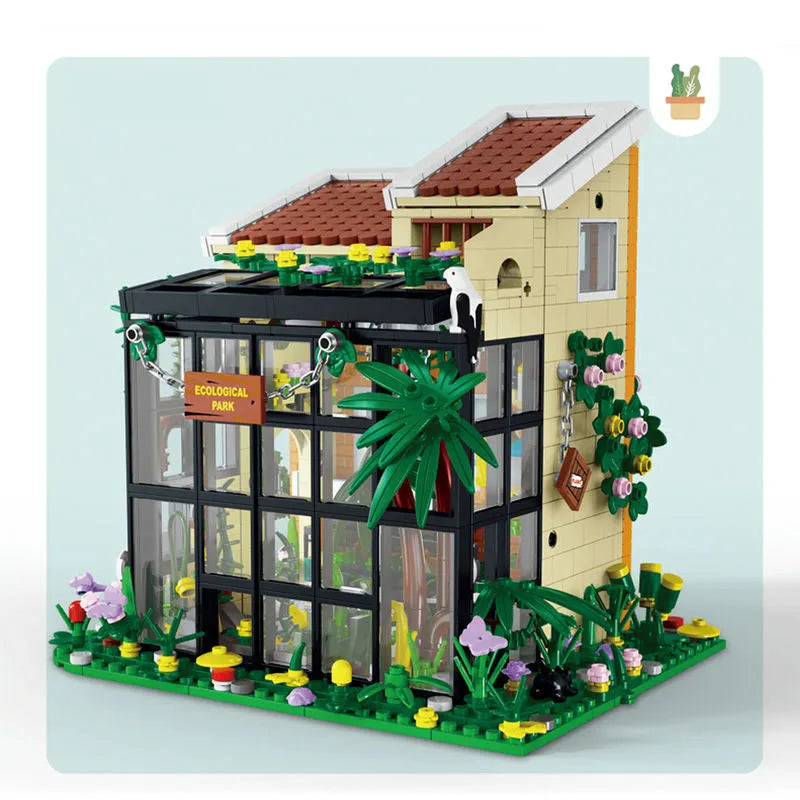 Building Blocks Expert City Ecological Park House LED Bricks Toys 031063 - 6