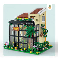 Thumbnail for Building Blocks Expert City Ecological Park House LED Bricks Toys 031063 Construction Set Toys - 6