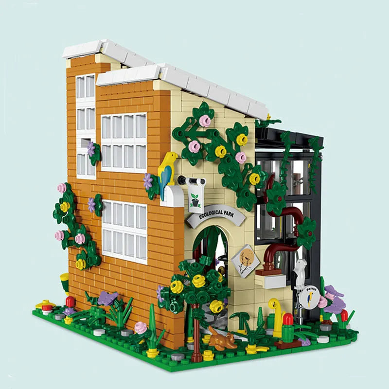 Building Blocks Expert City Ecological Park House LED Bricks Toys 031063 - 7