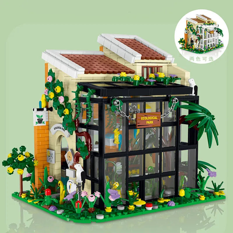 Building Blocks Expert City Ecological Park House LED Bricks Toys 031063 - 4