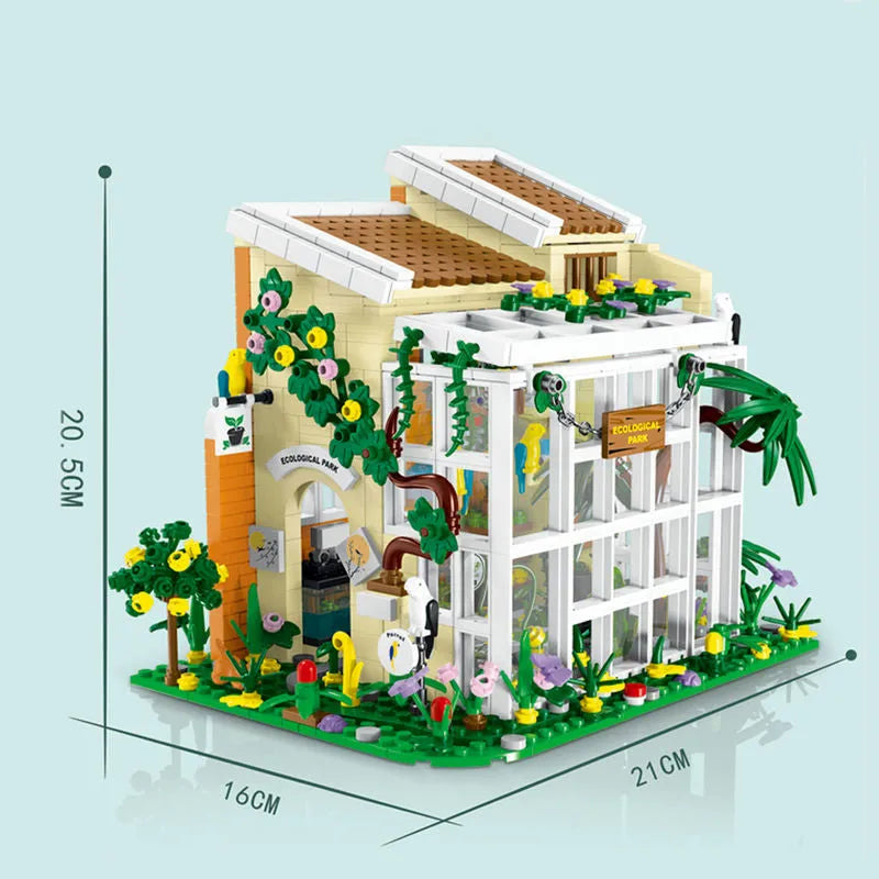 Building Blocks Expert City Ecological Park House LED Bricks Toys 031063 - 9