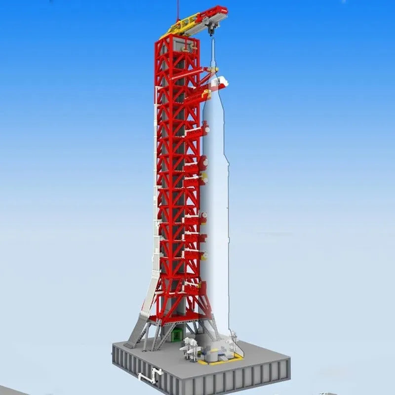 Building Blocks MOC Apollo Saturn V Umbilical Launch Tower Bricks Toy - 12