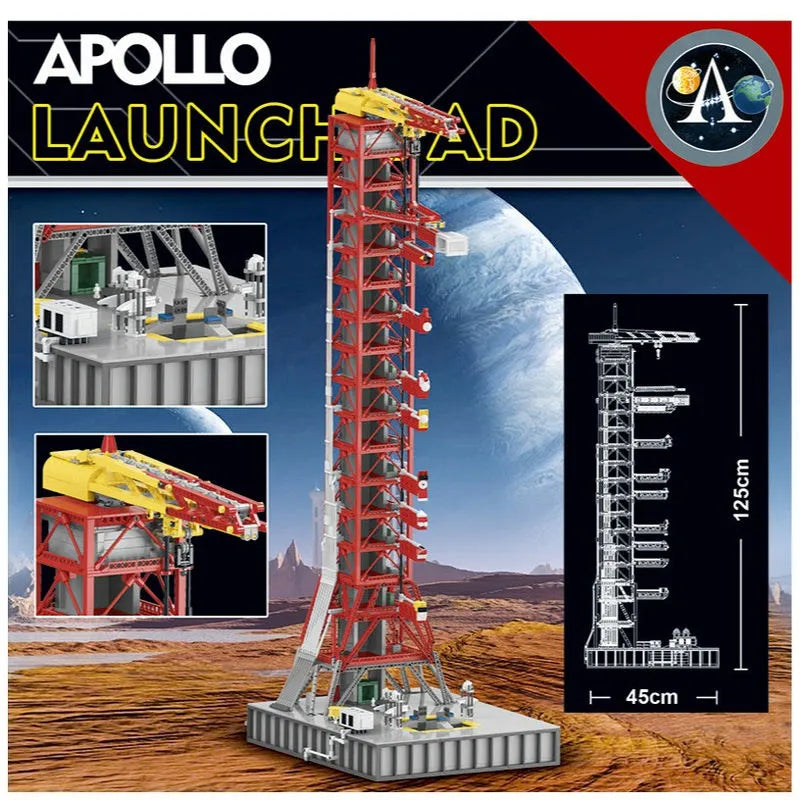 Building Blocks MOC Apollo Saturn V Umbilical Launch Tower Bricks Toy - 2