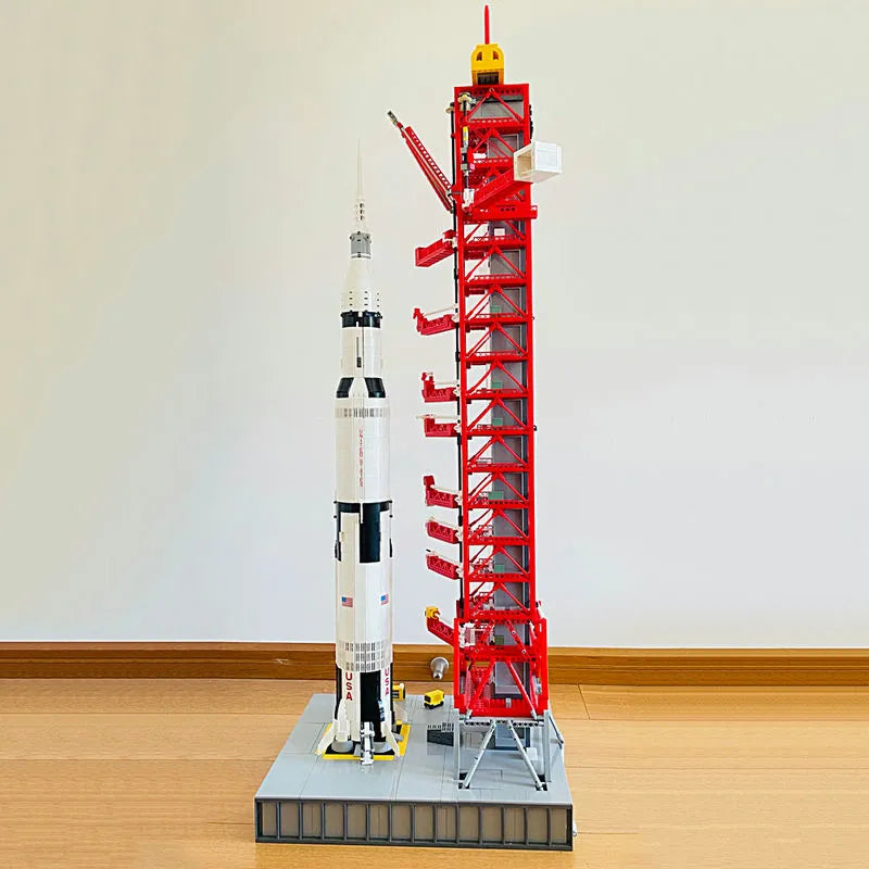 MOC Apollo Saturn V Umbilical Launch Tower Bricks Toy
