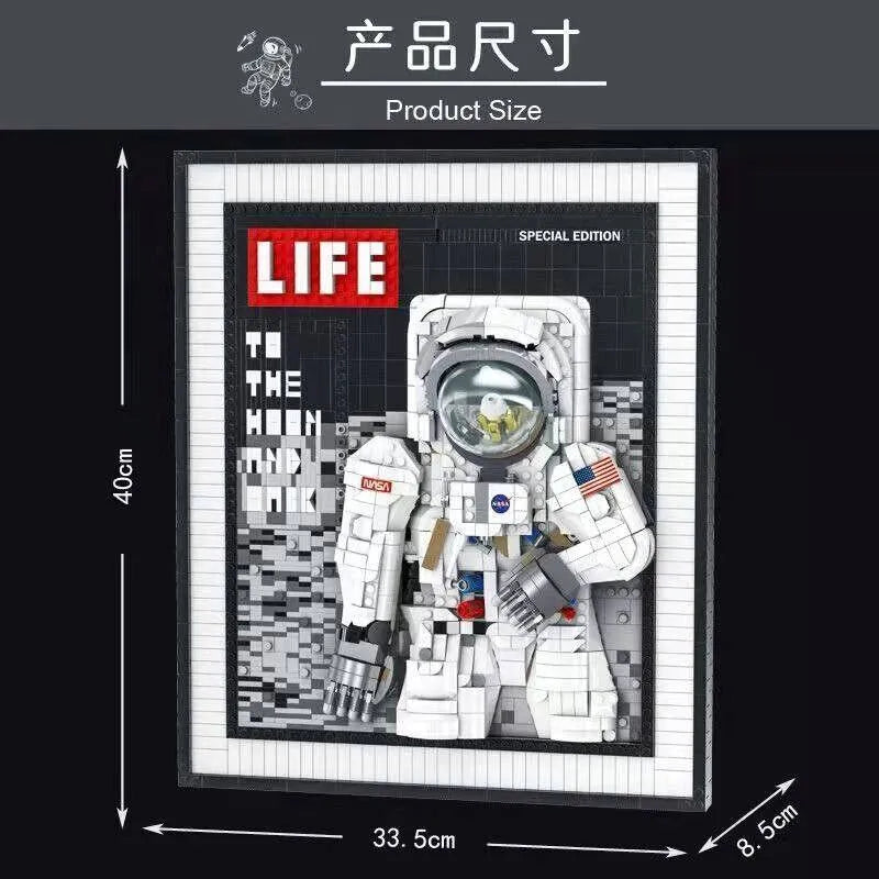 Building Blocks MOC Art Expert Space Astronaut Frame Bricks Toy 031005 - 5