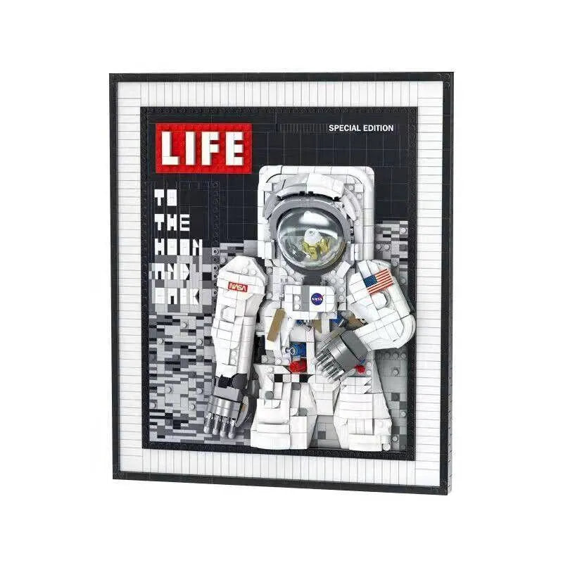 Building Blocks MOC Art Expert Space Astronaut Frame Bricks Toy 031005 - 1