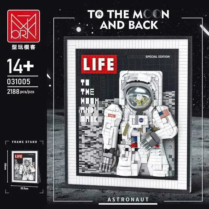 Building Blocks MOC Art Expert Space Astronaut Frame Bricks Toy 031005 Construction Set Toys - 3