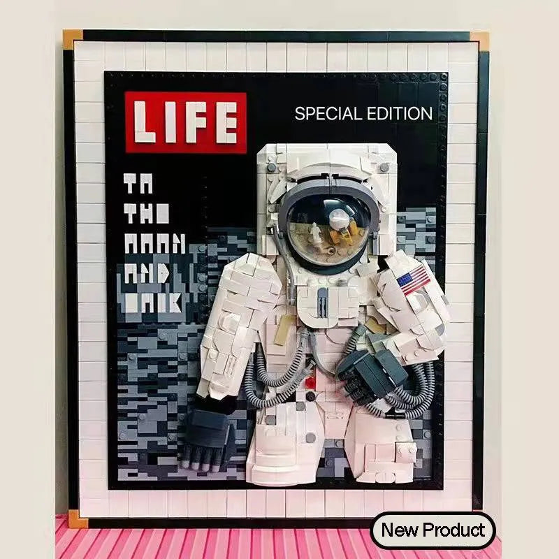 Building Blocks MOC Art Expert Space Astronaut Frame Bricks Toy 031005 - 2