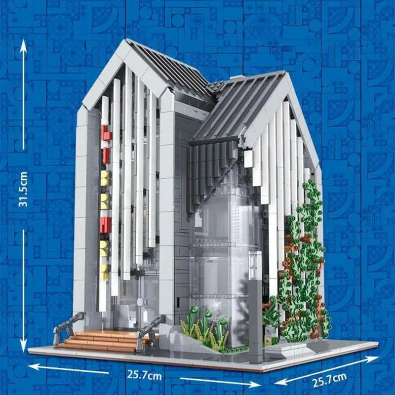 Building Blocks MOC Creator Expert 011001 Modern Library Bricks Toy Construction Set Toys - 8