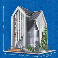 Thumbnail for Building Blocks MOC Creator Expert 011001 Modern Library Bricks Toy Construction Set Toys - 8