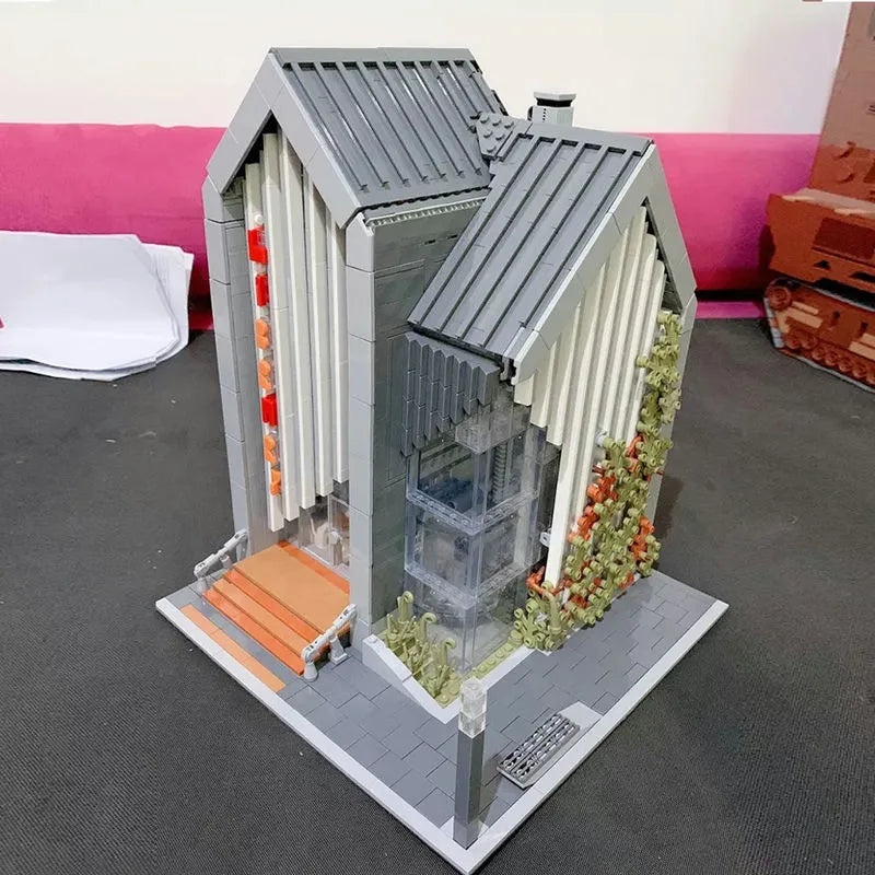 MOC Creator Expert Modern Library Building Blocks Toy