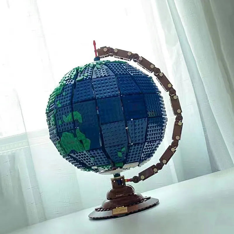 Building Blocks MOC Creator Expert Earth Globe World Map Bricks Toy 031001 - 11