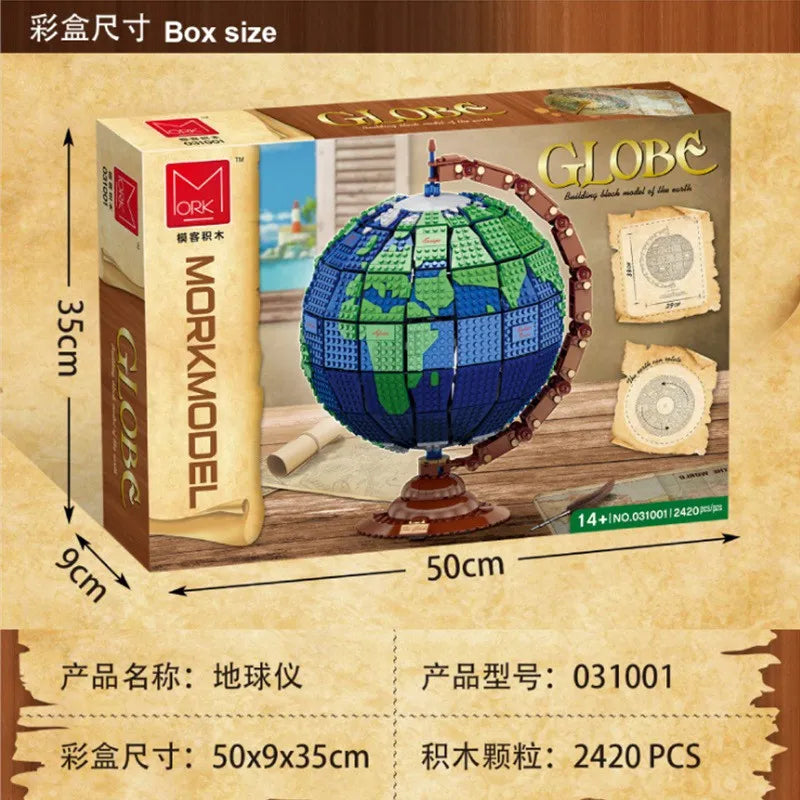 Building Blocks MOC Creator Expert Earth Globe World Map Bricks Toy 031001 - 14