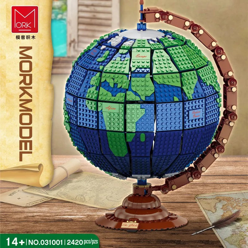Building Blocks MOC Creator Expert Earth Globe World Map Bricks Toy 031001 - 2