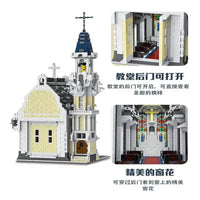Thumbnail for Building Blocks MOC Creator Expert Medieval City Church Bricks Toy 033006 - 15