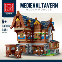 Thumbnail for Building Blocks MOC Creator Expert Medieval Town Tavern Bricks Toy - 2