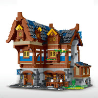 Thumbnail for Building Blocks MOC Creator Expert Medieval Town Tavern Bricks Toy - 1