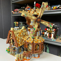 Thumbnail for Building Blocks MOC Creator Expert Medieval Town Windmill Bricks Toy - 13
