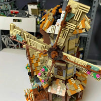 Thumbnail for Building Blocks MOC Creator Expert Medieval Town Windmill Bricks Toy - 16