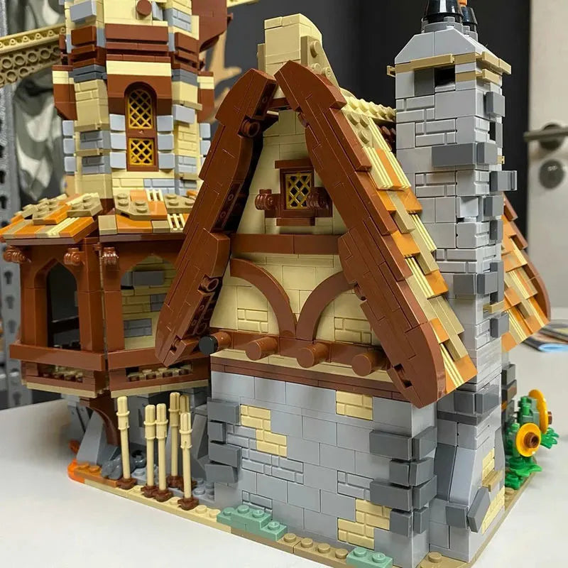 Building Blocks MOC Creator Expert Medieval Town Windmill Bricks Toy - 17