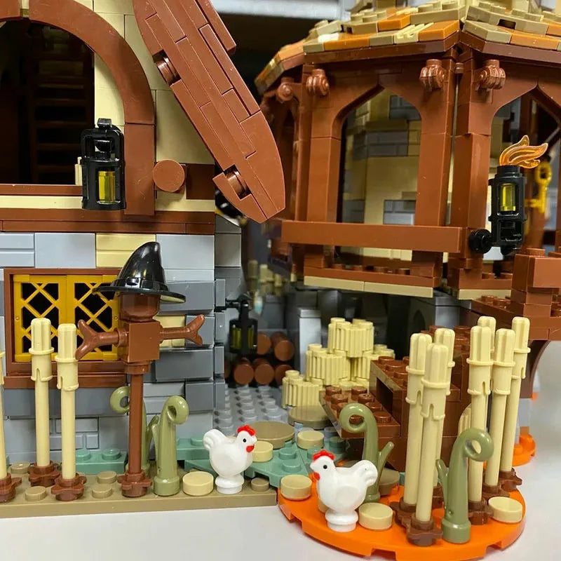 Building Blocks MOC Creator Expert Medieval Town Windmill Bricks Toy - 5