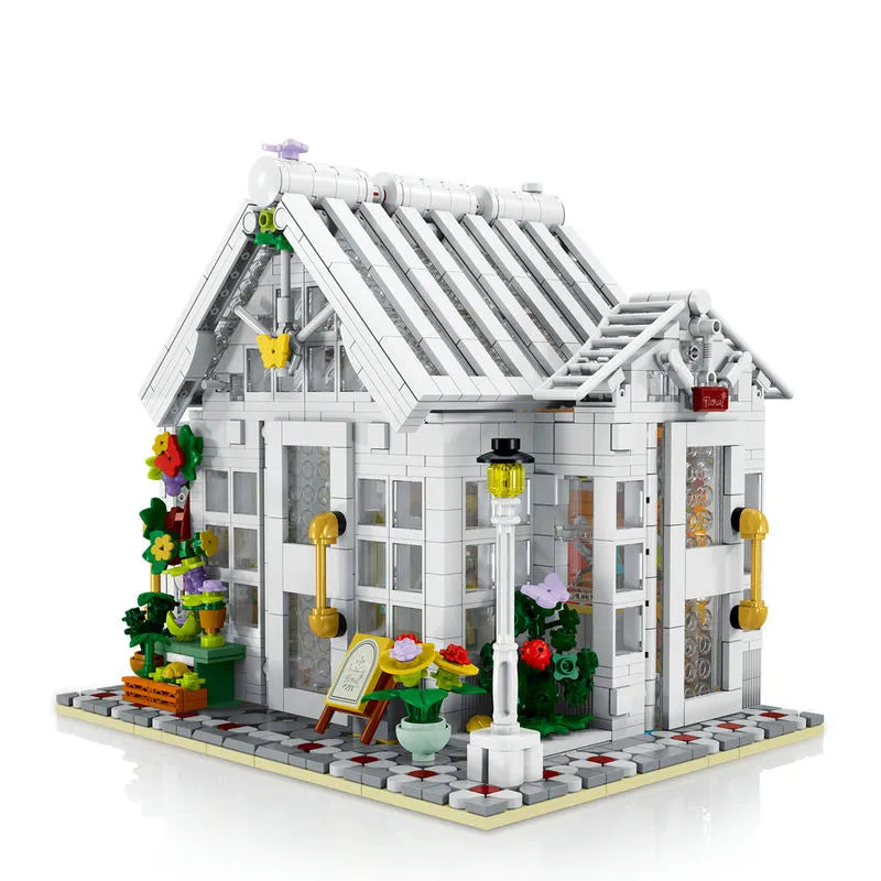Building Blocks MOC Expert City Sunshine Flower Store LED Bricks Toy 031061 Construction Set Toys - 2