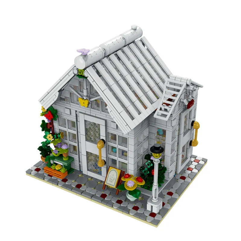 Building Blocks MOC Expert City Sunshine Flower Store LED Bricks Toy 031061 Construction Set Toys - 6