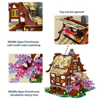 Thumbnail for Building Blocks MOC Expert Medieval Town Farm House Bricks Toy Construction Set Toys - 7