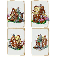Thumbnail for Building Blocks MOC Expert Medieval Town Farm House Bricks Toy Construction Set Toys - 5