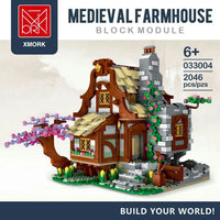 Thumbnail for Building Blocks MOC Expert Medieval Town Farm House Bricks Toy Construction Set Toys - 3