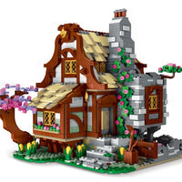 Thumbnail for Building Blocks MOC Expert Medieval Town Farm House Bricks Toy Construction Set Toys - 1