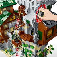 Thumbnail for Building Blocks MOC Expert Medieval Town Stable Guard Tower Bricks Toys Construction Set Toys - 4