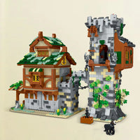 Thumbnail for Building Blocks MOC Expert Medieval Town Stable Guard Tower Bricks Toys Construction Set Toys - 3