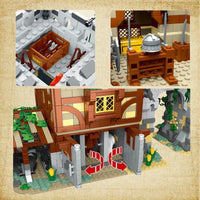 Thumbnail for Building Blocks MOC Expert Medieval Town Stable Guard Tower Bricks Toys - 6