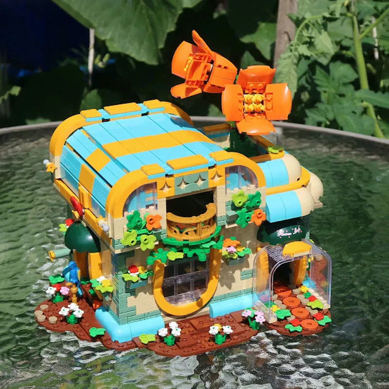 Building Blocks MOC Expert Toon City Flowers Shop Store LED Bricks Toys Construction Set Toys - 14