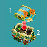 Thumbnail for Building Blocks MOC Expert Toon City Flowers Shop Store LED Bricks Toys - 6