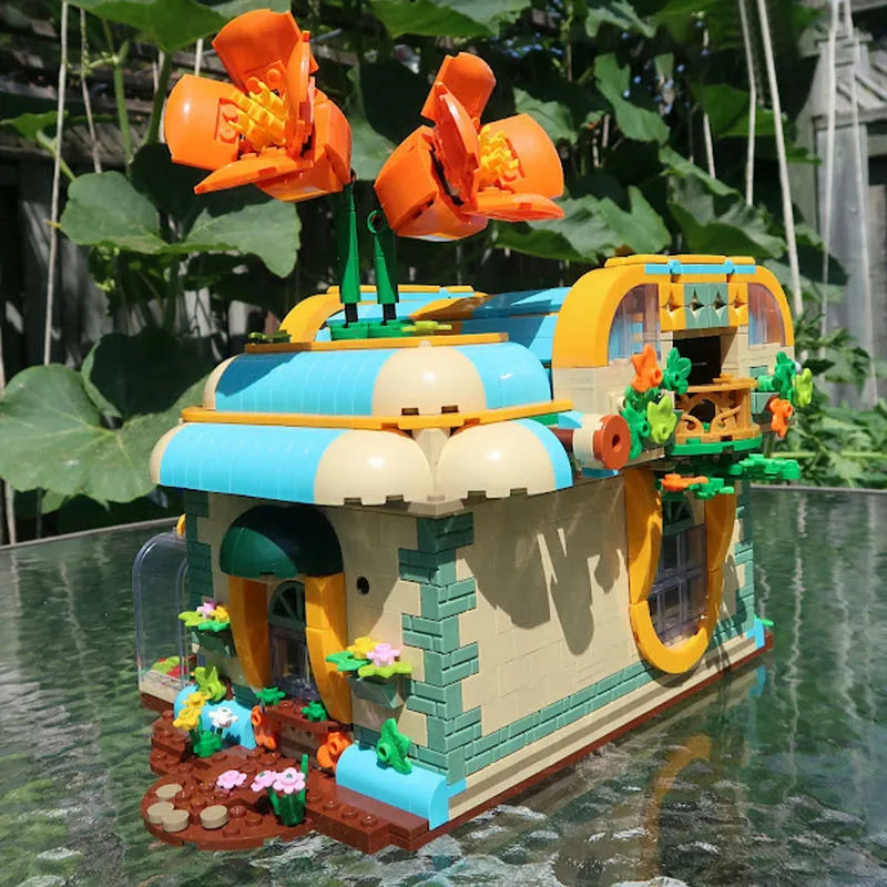 Building Blocks MOC Expert Toon City Flowers Shop Store LED Bricks Toys Construction Set Toys - 12