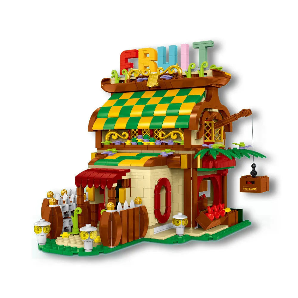 Building Blocks MOC Expert Toon City Fruit House LED Bricks Toys 031052 - 1