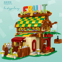 Thumbnail for Building Blocks MOC Expert Toon City Fruit House LED Bricks Toys 031052 - 4