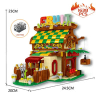 Thumbnail for Building Blocks MOC Expert Toon City Fruit House LED Bricks Toys 031052 Construction Set Toys - 11