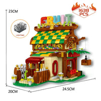 Thumbnail for Building Blocks MOC Expert Toon City Fruit House LED Bricks Toys 031052 - 11