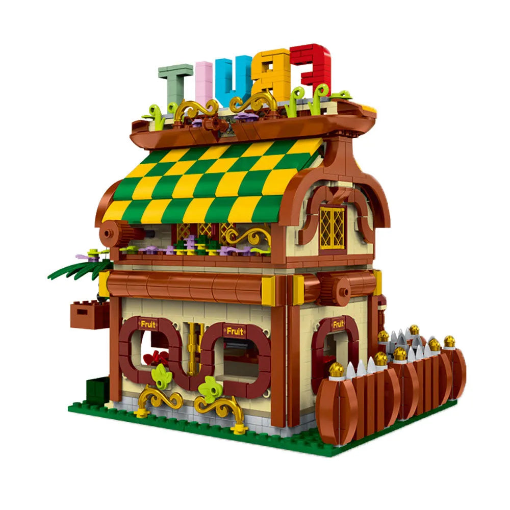 Building Blocks MOC Expert Toon City Fruit House LED Bricks Toys 031052 - 12