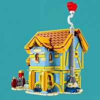 Thumbnail for Building Blocks MOC Expert Toon City Town Villa House LED Bricks Toy - 9