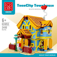 Thumbnail for Building Blocks MOC Expert Toon City Town Villa House LED Bricks Toy - 2