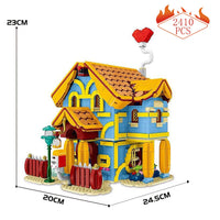 Thumbnail for Building Blocks MOC Expert Toon City Town Villa House LED Bricks Toy Construction Set Toys - 1