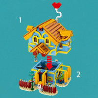 Thumbnail for Building Blocks MOC Expert Toon City Town Villa House LED Bricks Toy - 10