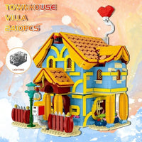 Thumbnail for Building Blocks MOC Expert Toon City Town Villa House LED Bricks Toy Construction Set Toys - 3