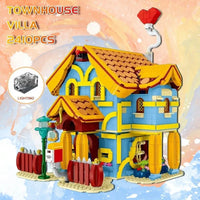 Thumbnail for Building Blocks MOC Expert Toon City Town Villa House LED Bricks Toy - 3